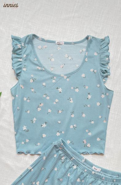  Bộ thun gân lạnh cotton TAY CÁNH TIÊN cho nữ 