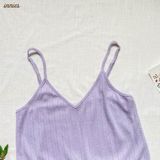  Bộ 2 dây tím pastel phối bèo dễ thương cho nữ 