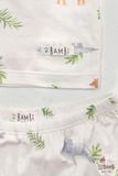  Bộ thun cotton giấy Hàn bé trai hoạ tiết safari Ecobambi 