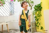  Jumpsuit linen quần lửng phối màu bé trai 