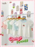  Bộ thun waffle sợi tre áo tay ngắn - quần shorts bé gái - BB-24BOBG036 - 8935334001800 
