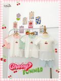  Bộ thun waffle sợi tre áo tay ngắn - quần shorts bé gái - BB-24BOBG036 - 8935334001800 