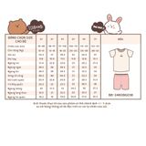 Bộ thun waffle sợi tre áo tay ngắn - quần shorts bé gái - BB-24BOBG036 - 8935334001800 