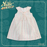  Đầm bé gái thuỷ thủ cotton dệt hoạ tiết nổi 