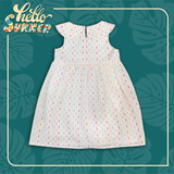  Đầm bé gái thuỷ thủ cotton dệt hoạ tiết nổi 