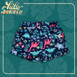  Set áo hở lưng - quần bèo bé gái cotton hoạ tiết 