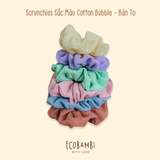  Scrunchies sắc màu cotton bubble - bản to 