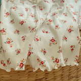  Bộ thun rib Hàn hoạ tiết hoa nhí dành cho bé gái Ecobambi 