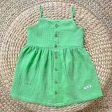  Đầm 2 dây bé gái muslin cotton Ecobambi 