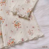  Áo khoác Cardigan thun gân cotton bé gái tay dài ECOBAMBI 