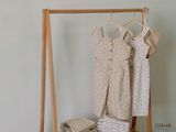  Jumpsuit khoét eo bé gái Cotton Linen 