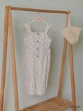  Jumpsuit khoét eo bé gái Cotton Linen 