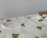  Áo UNISEX cotton Muslin TAY NGẮN phong cách Hàn Quốc năng động in hoạ tiết cho bé 