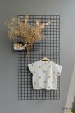  Áo UNISEX cotton Muslin TAY NGẮN phong cách Hàn Quốc năng động in hoạ tiết cho bé 