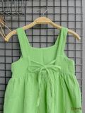  Đầm CÔNG CHÚA dáng xoè babydoll hai dây cotton muslin hoạ tiết dành cho bé gái - Ecobambi 