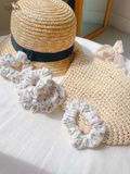  Scrunchies cotton in hoạ tiết - bản nhỏ 