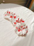  Scrunchies cotton thêu hoạ tiết - bản to 