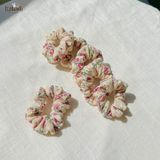  Scrunchies cotton in hoạ tiết - bản nhỏ 