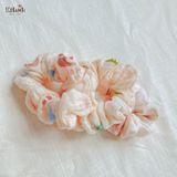  Scrunchies cotton in hoạ tiết - bản nhỏ 