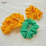  Scrunchies cotton in hoạ tiết - bản nhỏ 