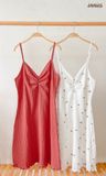  Đầm nữ 2 dây nhún ngực chất vải thun gân cotton co giãn và đàn hồi tốt - Innies - IN-23DAMNU005 - 8935334000773 