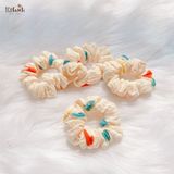  Scrunchies cotton muslin in hoạ tiết - bản nhỏ 