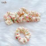  Scrunchies cotton muslin in hoạ tiết - bản nhỏ 