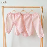  OUTLET - Quần sọc caro cotton Muslin phong cách Hàn Quốc có thể phối nhiều kiểu áo cho bé - BB-23BO023 
