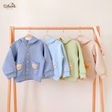  Áo khoác Unisex có nón chất vải thun dày dặn cho bé yêu BB-23AK011 - ECOBAMBI - 8935334001060 
