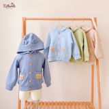  Áo khoác Unisex có nón chất vải thun dày dặn cho bé yêu BB-23AK011 - ECOBAMBI - 8935334001060 