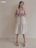  Đầm nữ 2 dây cánh tiên cotton muslin, dáng xoè in hoạ tiết đáng yêu mặc nhà cho nữ Innies - IN-23DAMNU012 - 8935334001152 