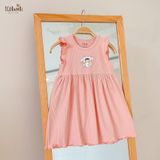  Đầm xoè cotton thun rib tay cánh tiên cho bé gái in họa tiết đáng yêu BB-23DAMBG012 - ECOBAMBI - Restock - 8935334001039 