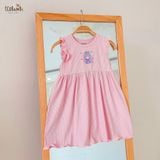  Đầm xoè cotton thun rib tay cánh tiên cho bé gái in họa tiết đáng yêu BB-23DAMBG012 - ECOBAMBI - Restock - 8935334001039 