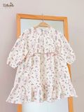  Đầm Muslin tay dài - 2 tầng bèo bé gái - BB-23DAMBG040 - 8935334001312 