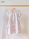  Đầm cotton muslin hoa cỏ mùa xuân dáng tay phồng - BB-23DAMBG002 - 8935334000148 