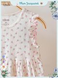  Đầm jacquard tay cánh tiên bé gái ECOBAMBI - BB-23DAMBG054 - 8935334000698 