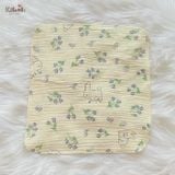  Khăn sữa, khăn xô muslin cho bé in hoạ tiết hoa dễ thương Ecobambi 