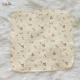  Khăn sữa, khăn xô muslin cho bé in hoạ tiết hoa dễ thương Ecobambi 