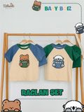  Bộ thun raglan tay ngắn phối màu bé trai ECOBAMBI - BB-23BOBT032 - 8935334001404 