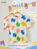  Bộ thun tay ngắn - quần lỡ in họa tiết bé trai ECOBAMBI - BB-24BOBT004 - Restock 