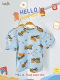  Bộ thun tay ngắn - quần lỡ in họa tiết bé trai ECOBAMBI - BB-24BOBT004 - Restock 8935334000520 