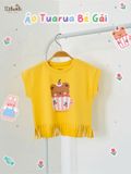  Áo thun croptop tua rua bé gái ECOBAMBI - 1008 - BB-23AOBG010 