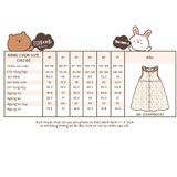  Đầm muslin sát nách phối cổ bèo bé gái ECOBAMBI - BB-23DAMBG057 - 8935334001398 