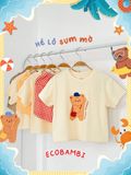  Bộ thun phối quần shorts muslin bé trai ECOBAMBI - BB-24BOBT022 - 8935334001701 