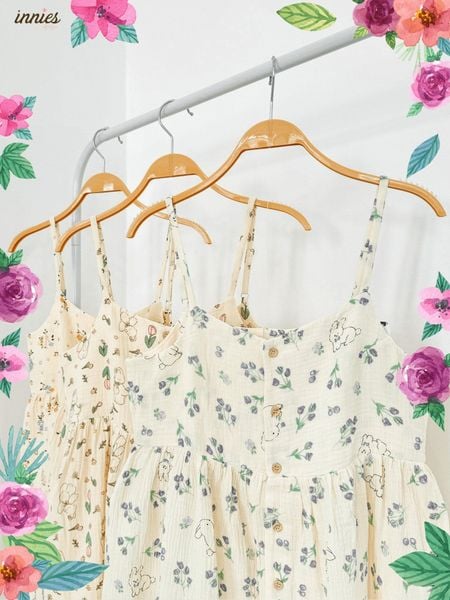  Đầm muslin 2 dây Nữ Innies IN-23DAMNU002 - 8935334000919 