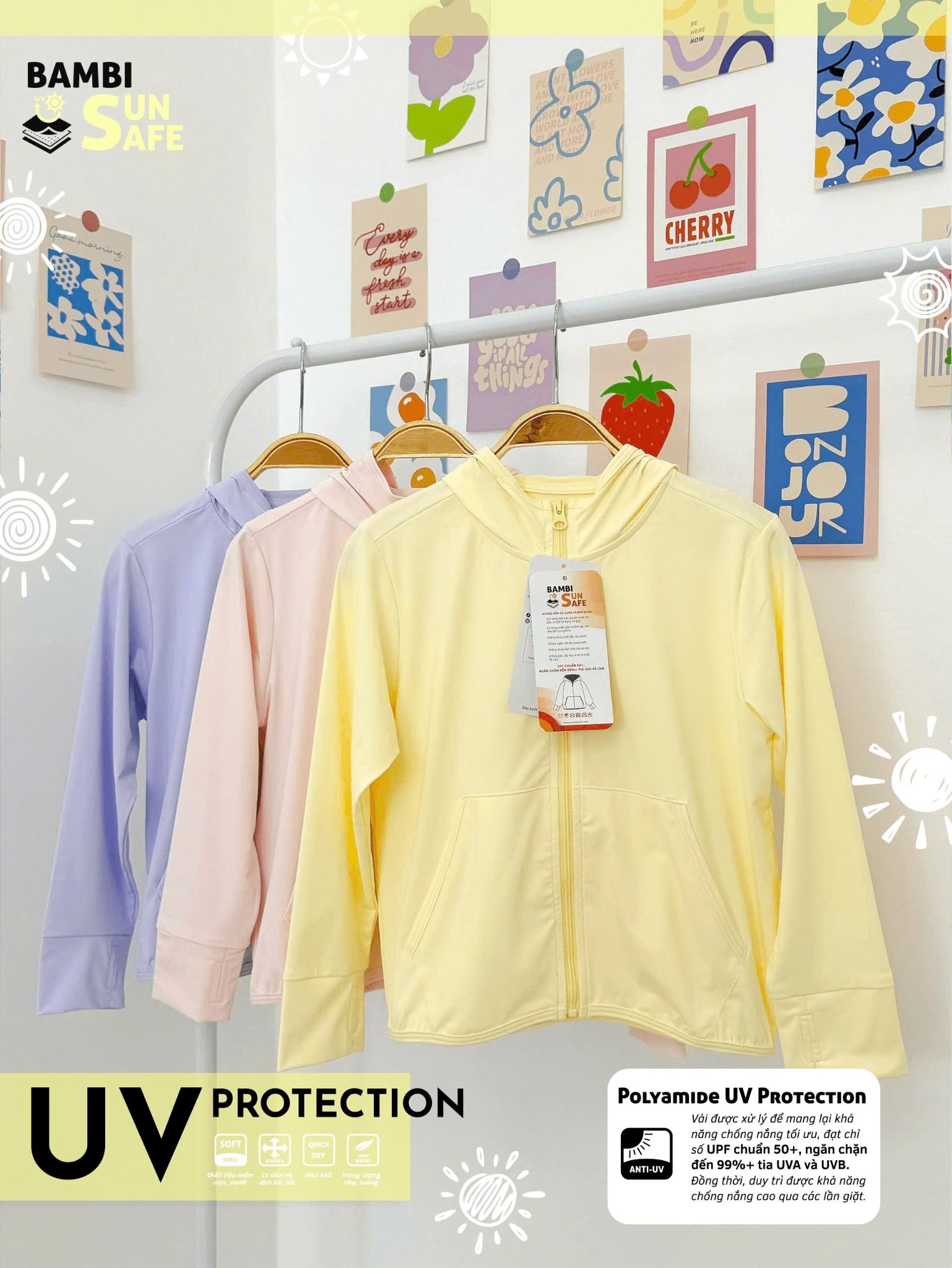  Áo khoác chống nắng bé gái ECOBAMBI - 8935334001541 