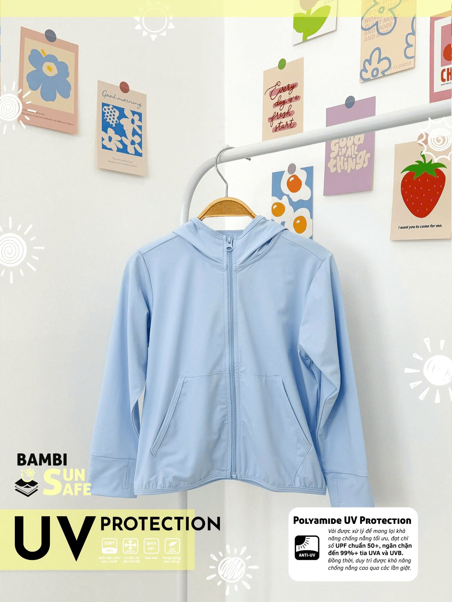  Áo khoác chống nắng bé trai ECOBAMBI - 8935334001534 