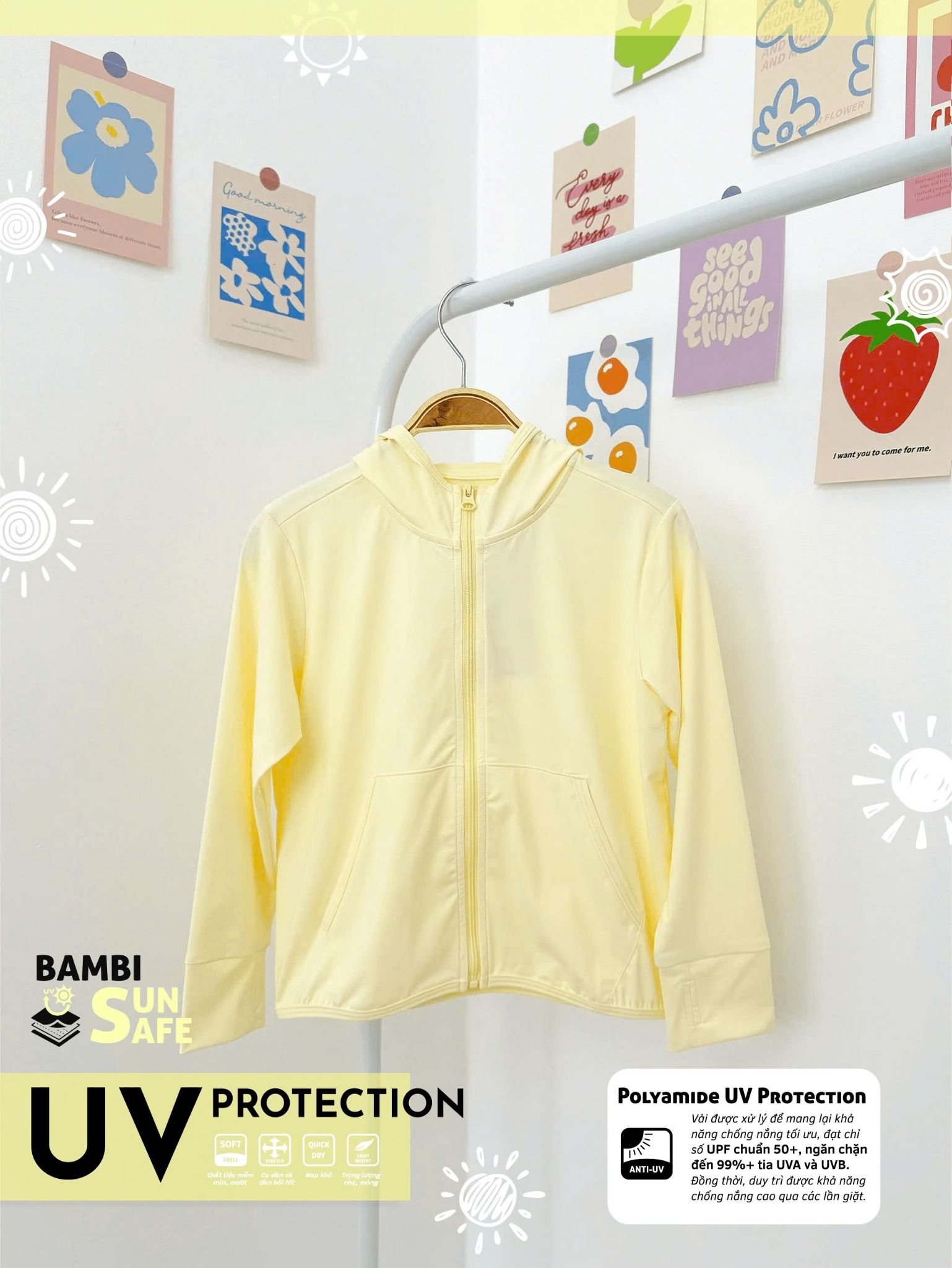  Áo khoác chống nắng bé gái ECOBAMBI - 8935334001541 