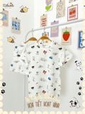  Bộ thun tay ngắn - quần lỡ in họa tiết bé trai ECOBAMBI - BB-24BOBT004 - Restock 