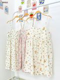  Đầm 2 dây cotton muslin, nút cài giữa, dáng xoè đáng yêu mặc nhà cho nữ Innies - IN-23DAMNU002 - 8935334000919 